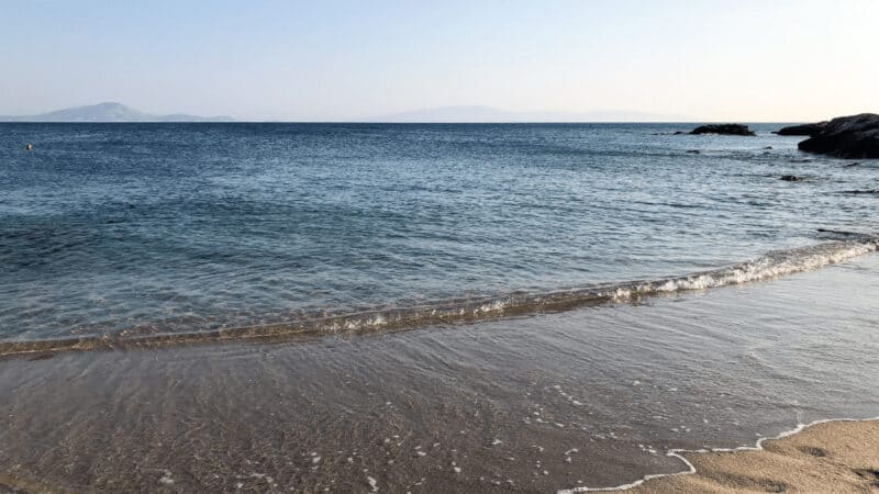 Sand and water at Alyko Beach