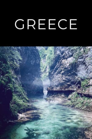 Water runs through Vikos Gorge in northern Greece.