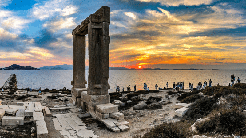 Portara, from the ruins in Naxos Greece