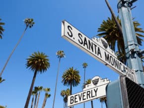 street signs in Beverly Hills, Los Angeles California