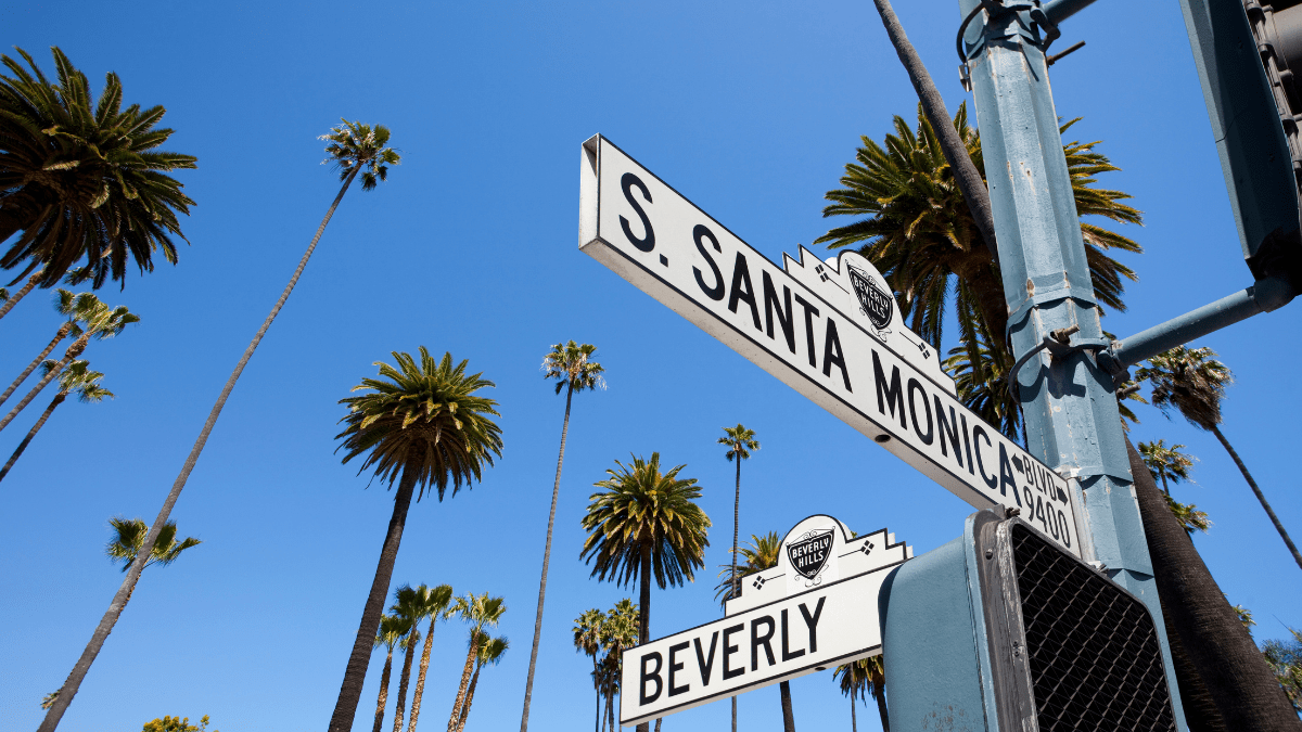 street signs in Beverly Hills, Los Angeles California