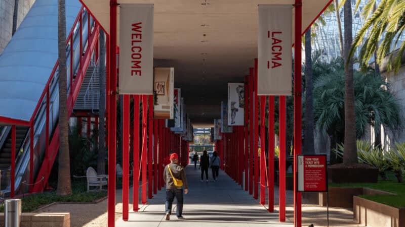 Entrance to the Los Angeles County Museum of Arts, L.A., CA