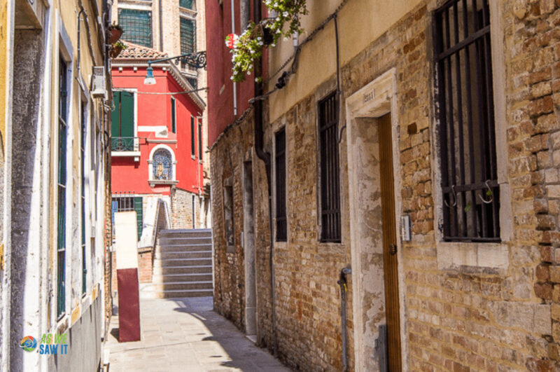 If you follow this alleyway, you'll get lost in Venice, just like we did.
