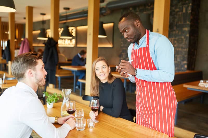 A server at a restaurant