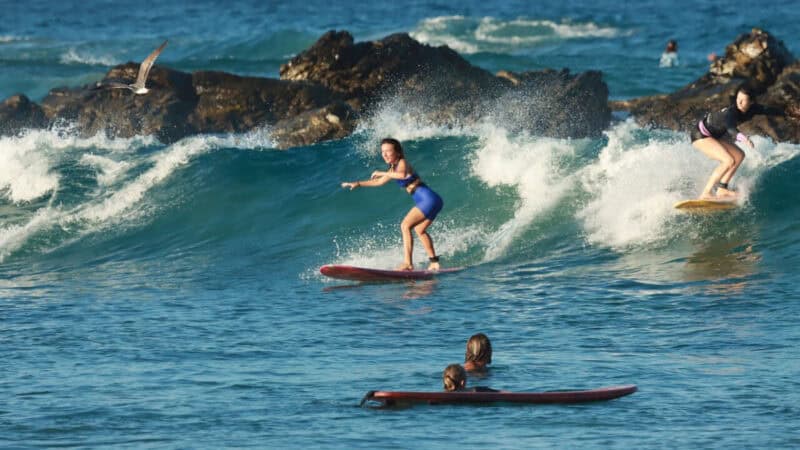 People surfing in Mexico