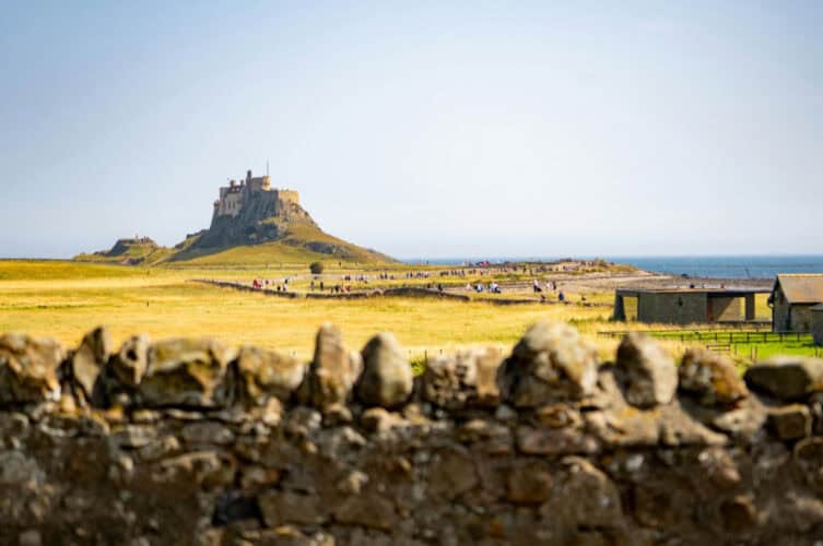 Lindisfarne Castle on Holy Island in Northumberland