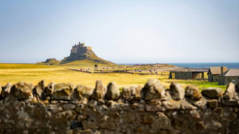 Lindisfarne Castle on Holy Island in Northumberland