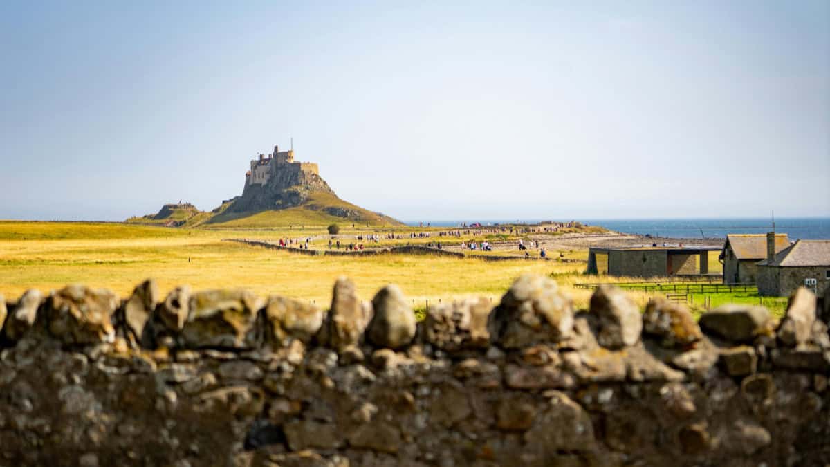 Lindisfarne Castle on Holy Island in Northumberland