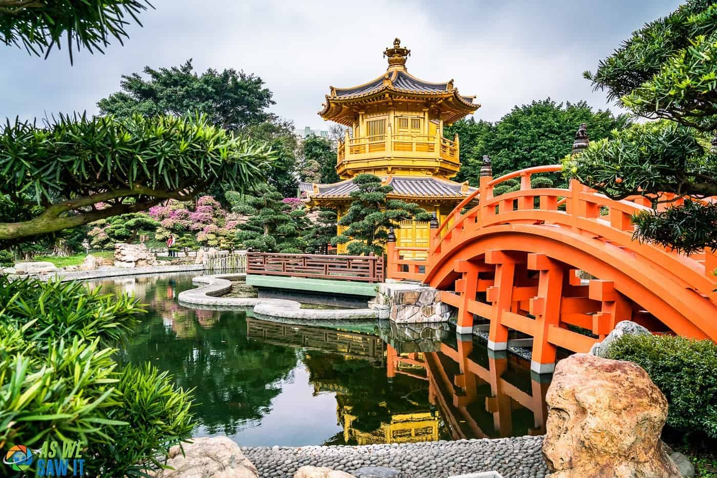 Golden Pagoda in Nan Lian Garden, Hong Kong, China