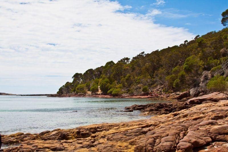 Rocks instead of sand at Bittabangee Bay