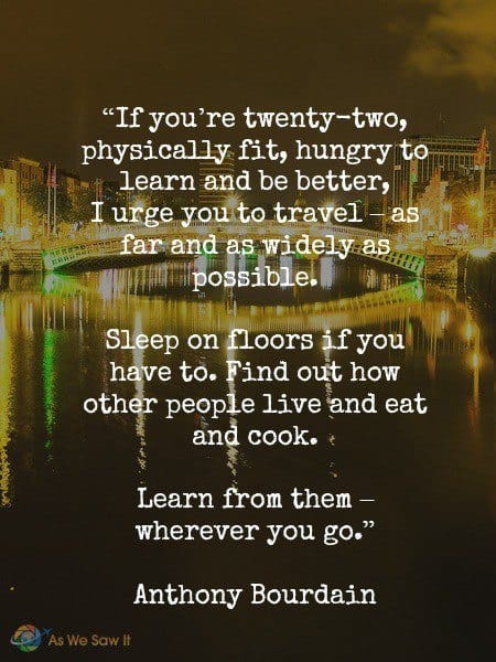 Bourdain travel quote