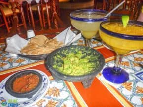 Margaritas and Guacamole in Cancun Mexico