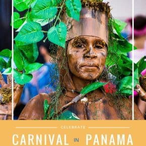 Woman dressed as a tree for Carnival