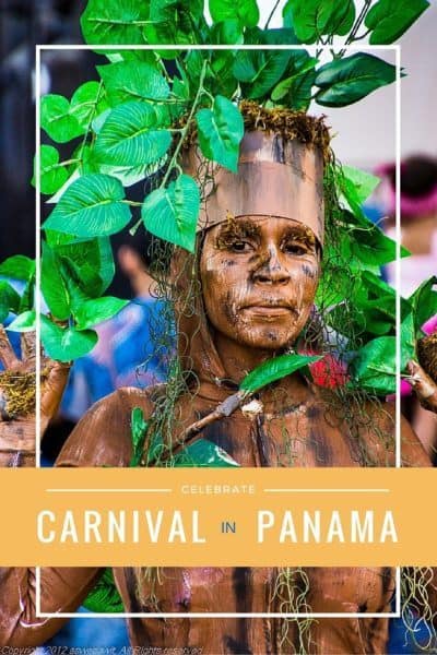 Woman dressed as a tree for Carnival