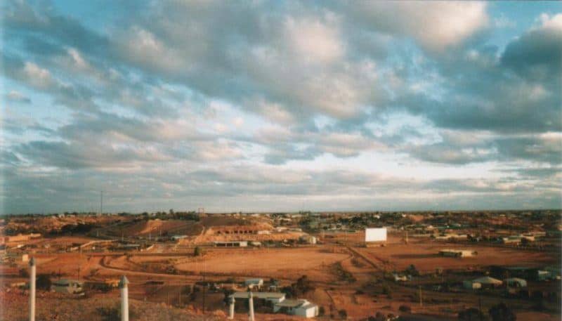 Red clay of the Australian outback in Coober Pedy