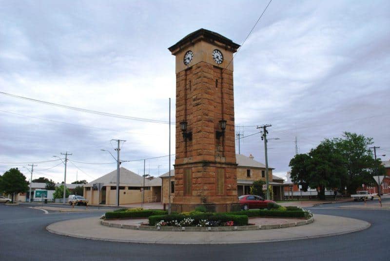 War memorial in Australian outback town Coonabarabran