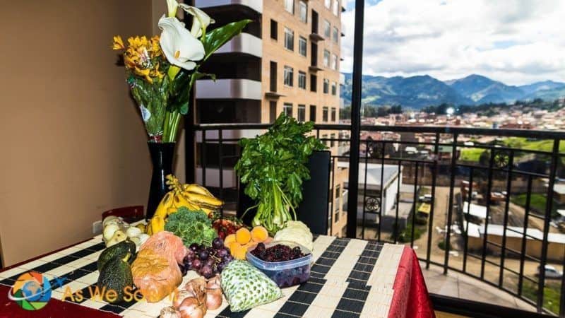 Food prices at Feria Libre marketplace were incredibly low