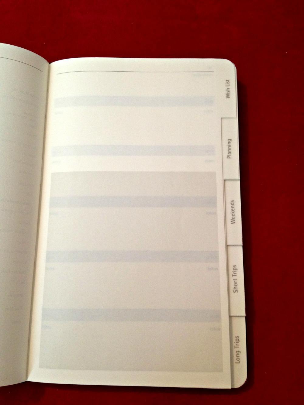 Moleskine Travel Journal sec 2 tabs