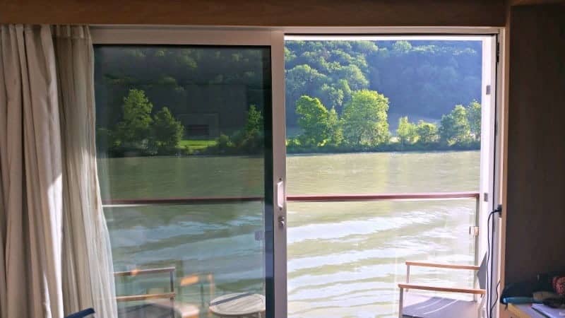 Danube River view from a river cruise ship