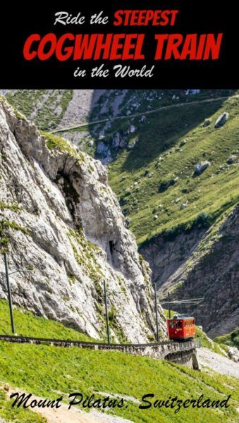 Great day trip in Switzerland! Mount Pilatus has the steepest cogwheel train in the world.