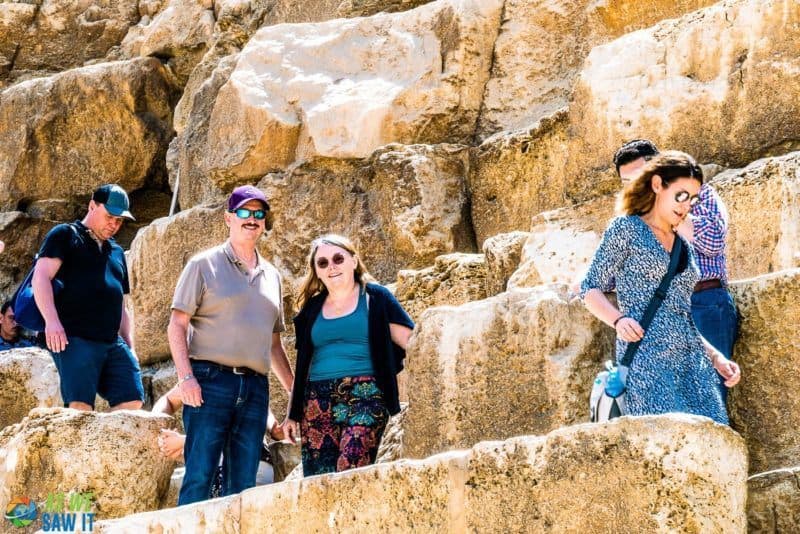 Dan & Linda on the Giza Pyramid. Egypt is 