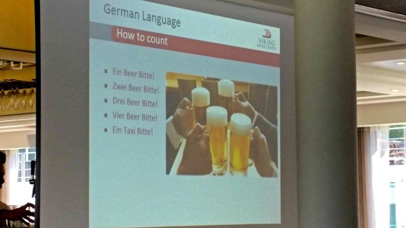 German language class in Viking lounge